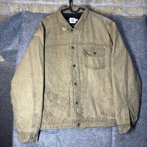 Flint and Tinder Mens Lined Waxed Trucker Jacket  XXL Field Tan USA Huckberry